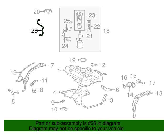 20092013 Toyota Tube Sub Assembly Fuel 7720902110 Toyota Parts