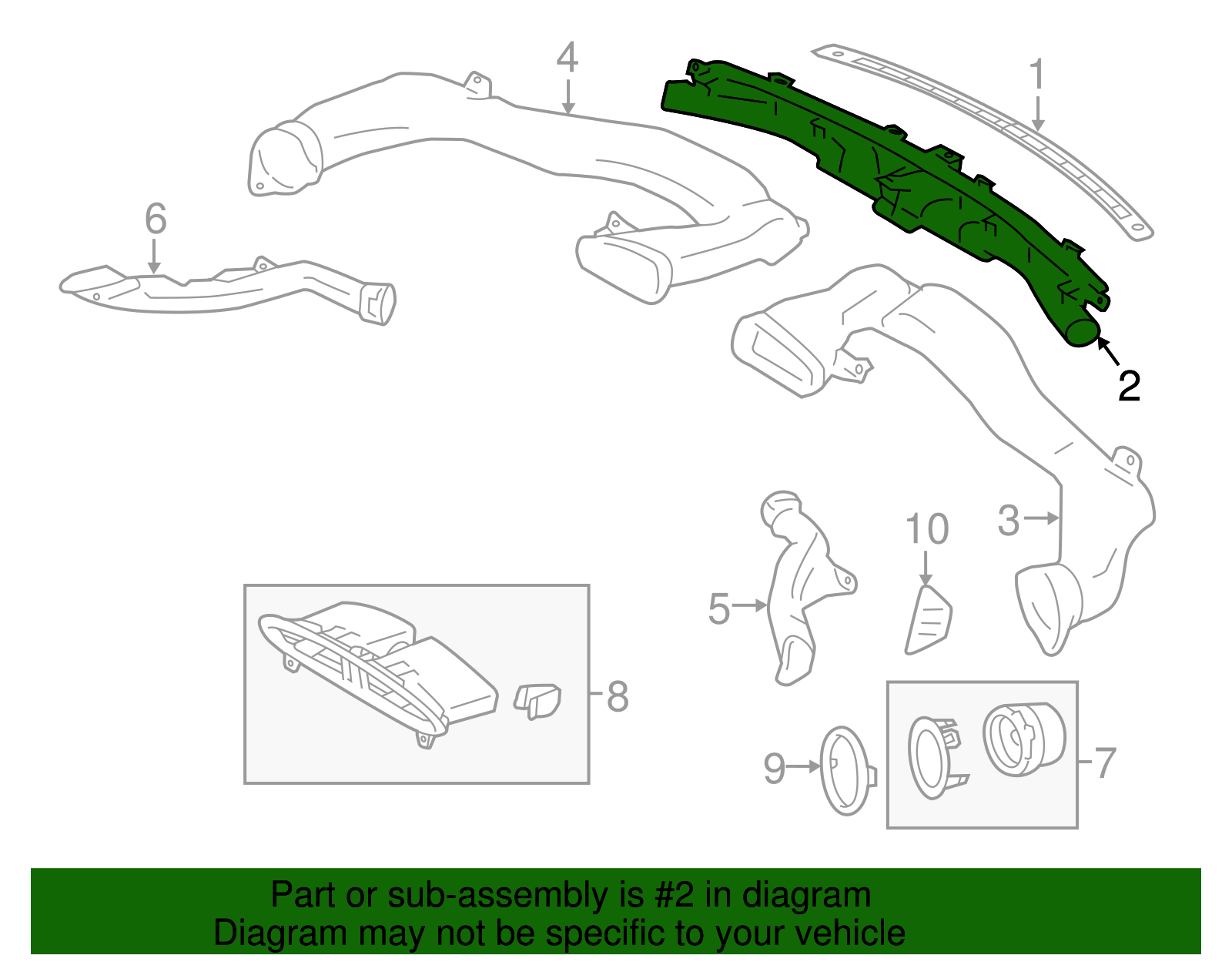 Defroster Nozzle - Toyota (SU003-01939)