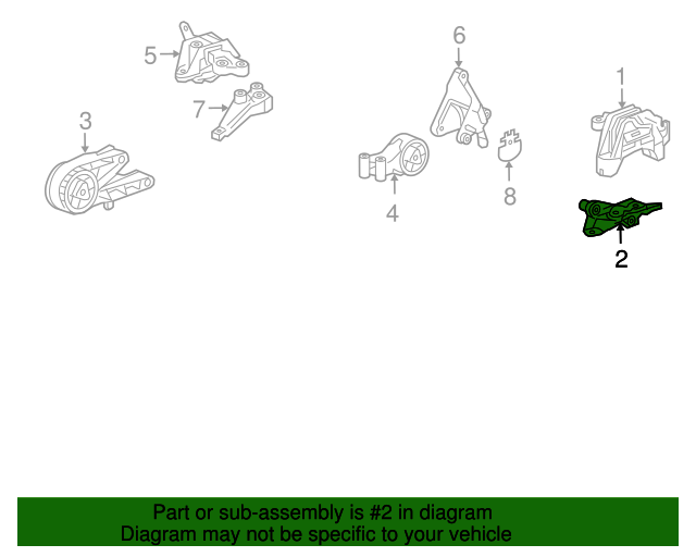 13248477 GM Passenger Side Engine Mount Bracket GM Parts Store