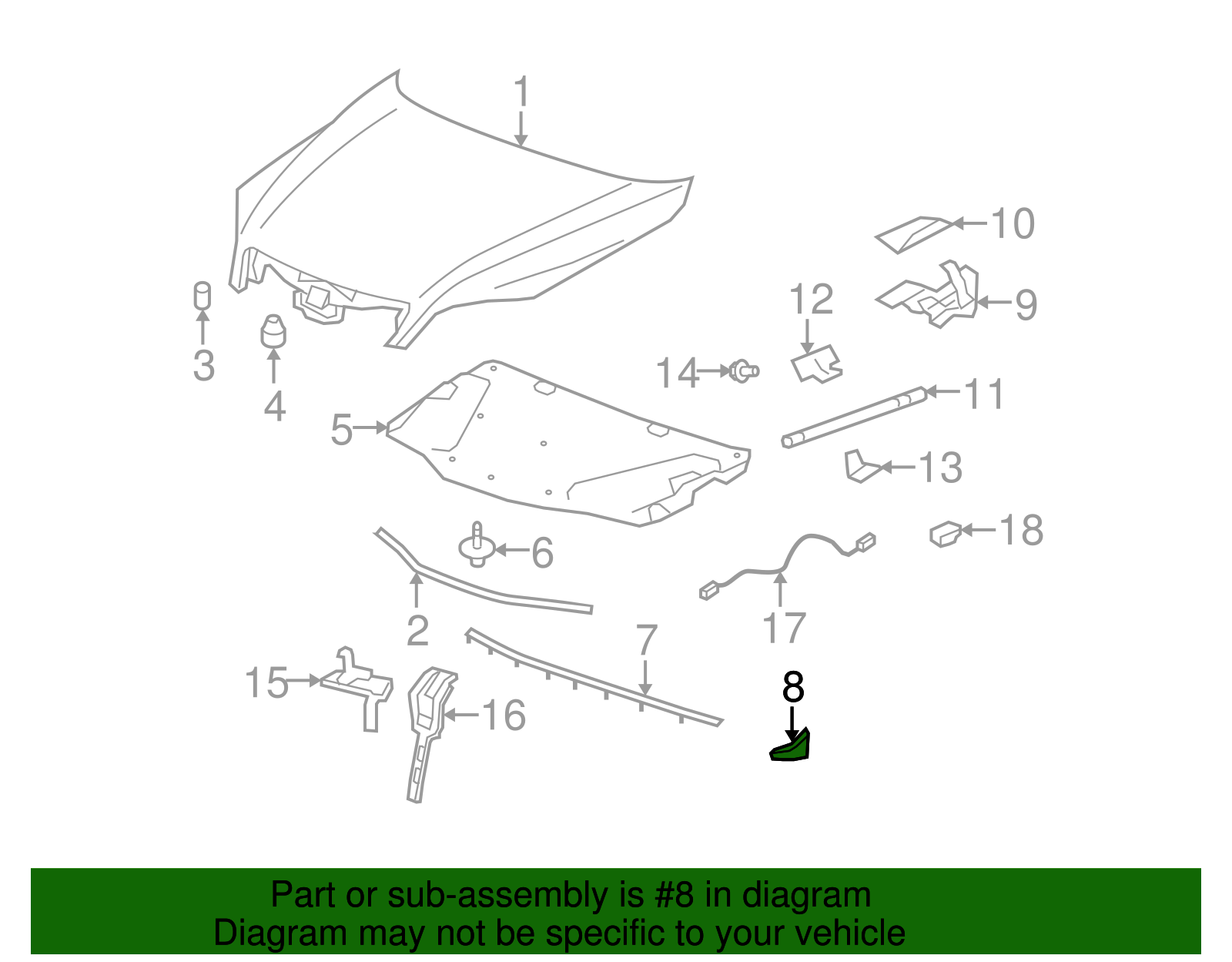 Hood Seal - GM (96624425)