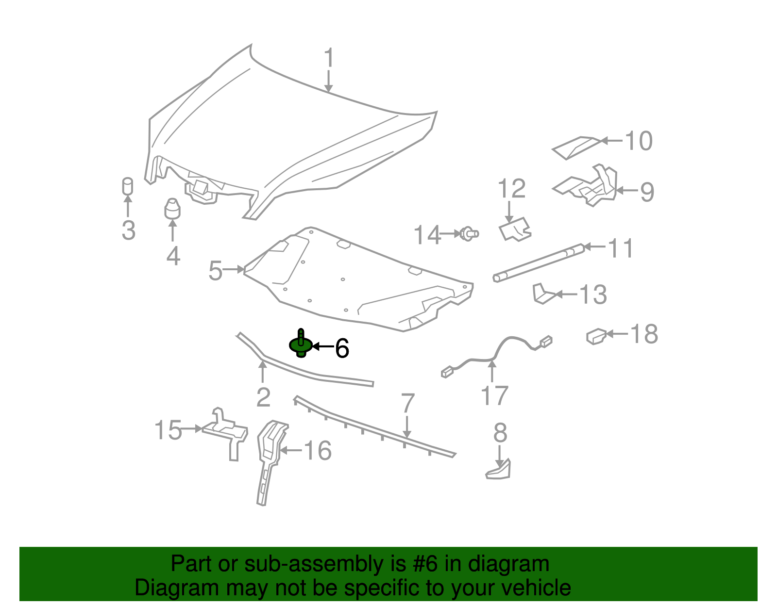 Anthracite Multi-Purpose Retainer - GM (94530503)