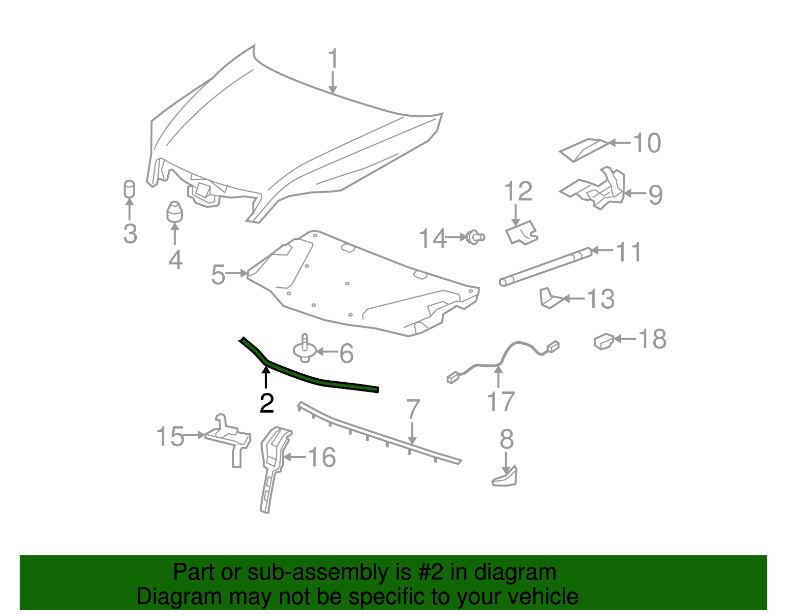 Hood Seal - GM (96624424)