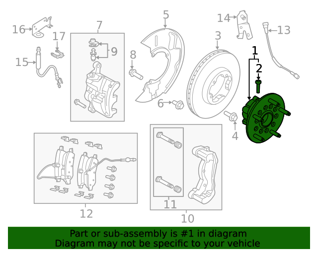 20202024 Ford Front Hub & Bearing LK4Z1104D