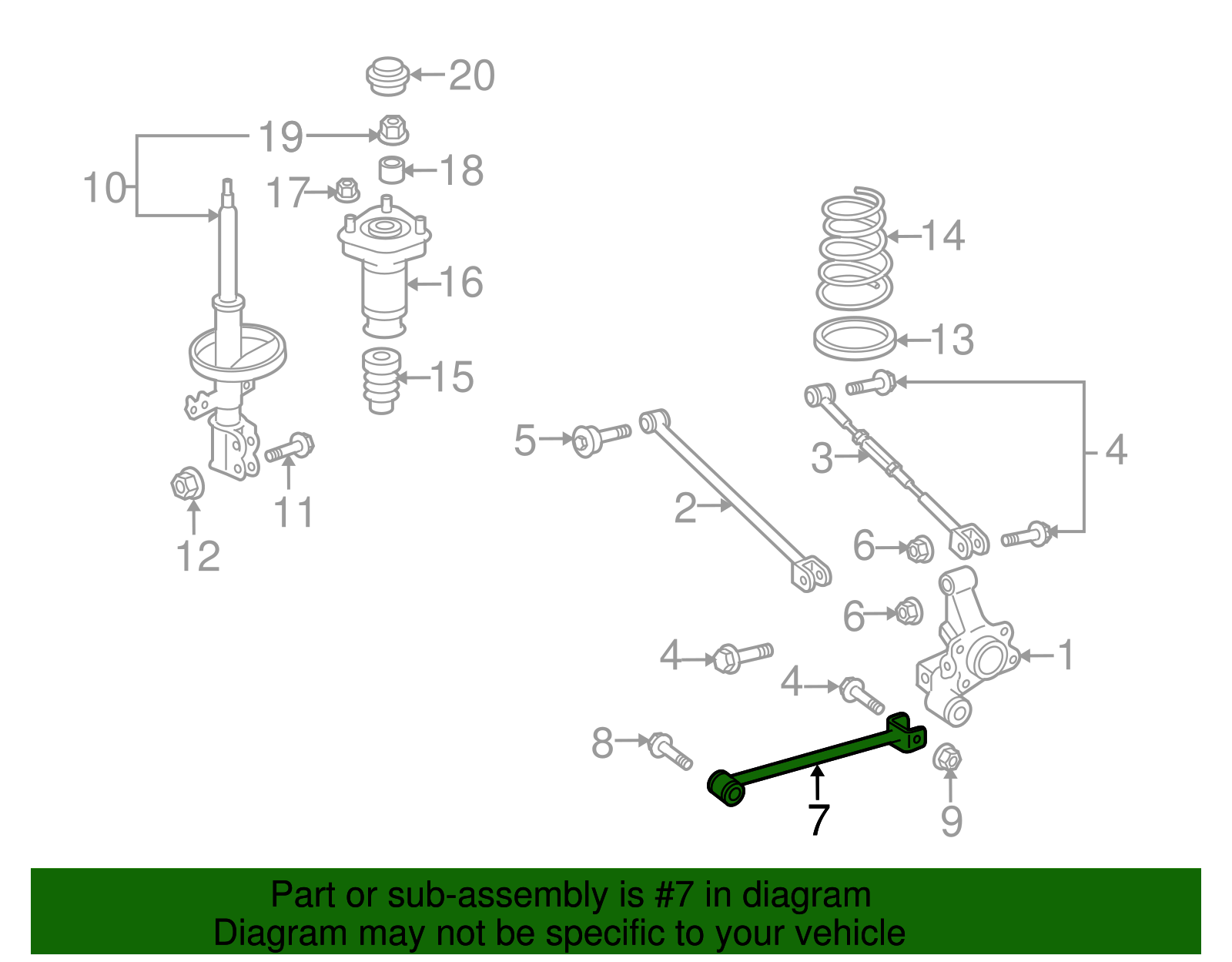 Suspension Trailing Arm - Toyota (48780-48050)