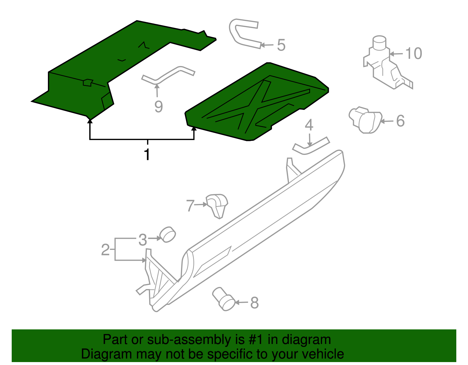 Glove Box - Volkswagen (7L6-858-338-D)