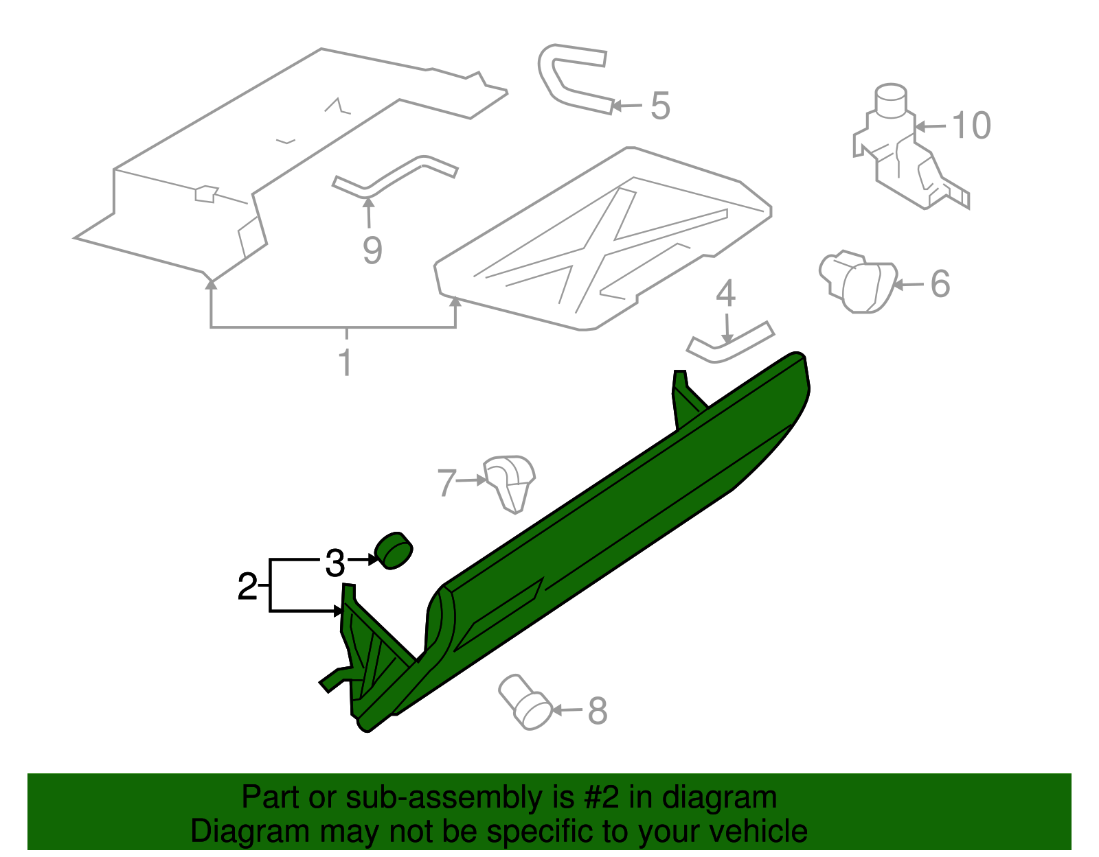 Glove Box Door - Volkswagen (7L6-857-101-R-20X)