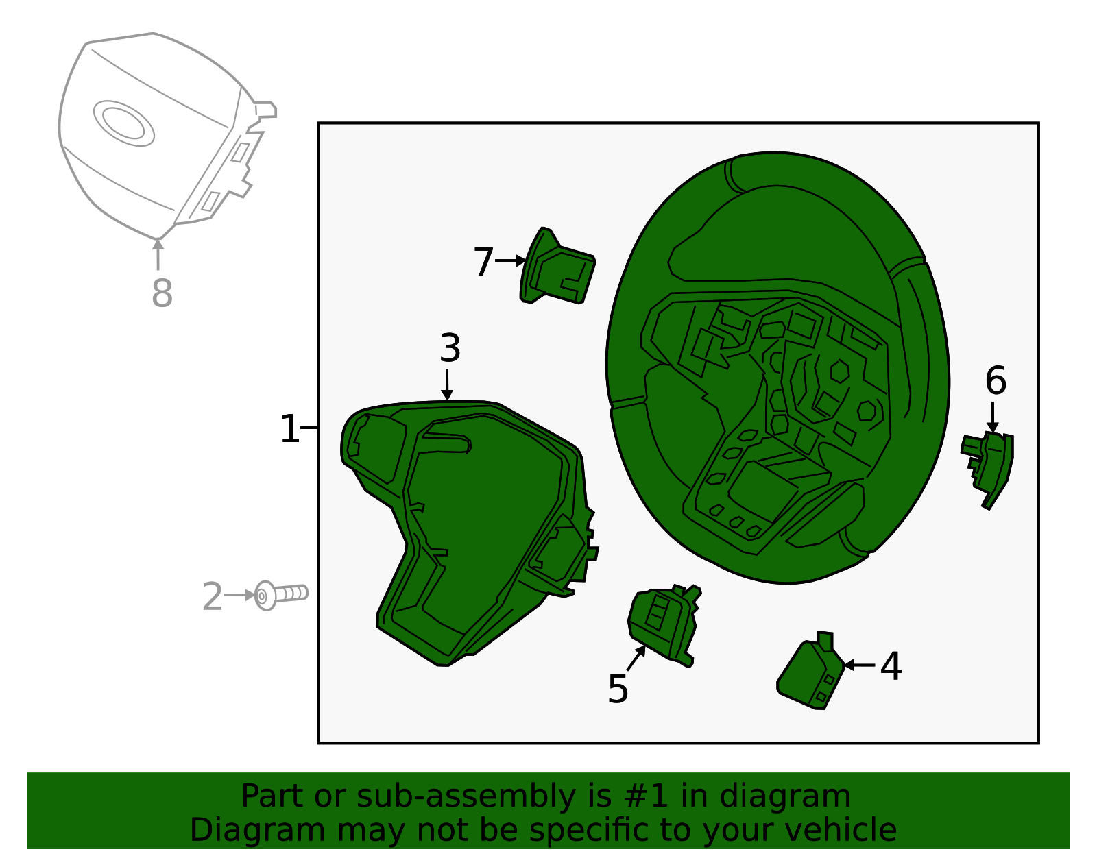 Steering Wheel - Ford (MB5Z-3600-ME)