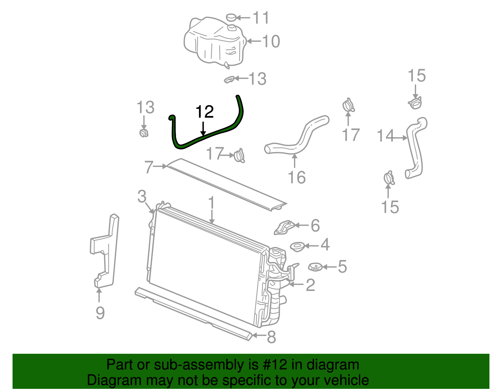 Overflow Hose - GM (25706712)