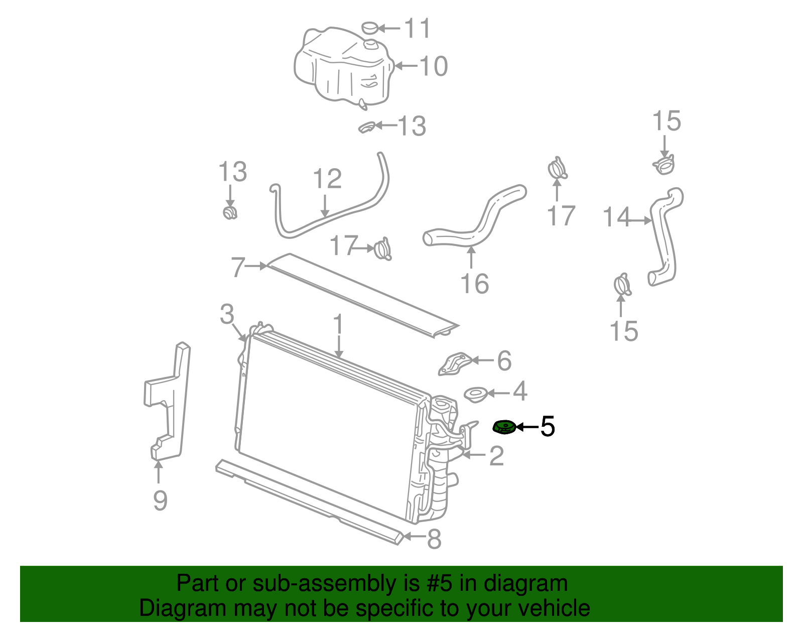 Radiator Insulator - Buick (25727687)