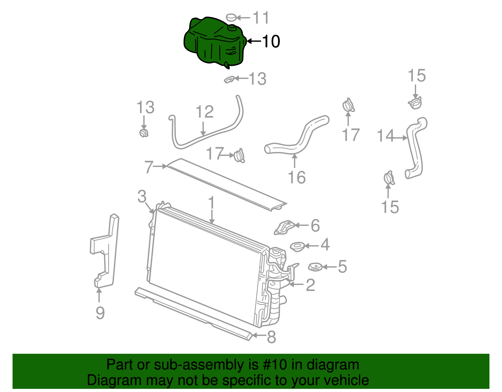 Recovery Tank - Buick (25725820)