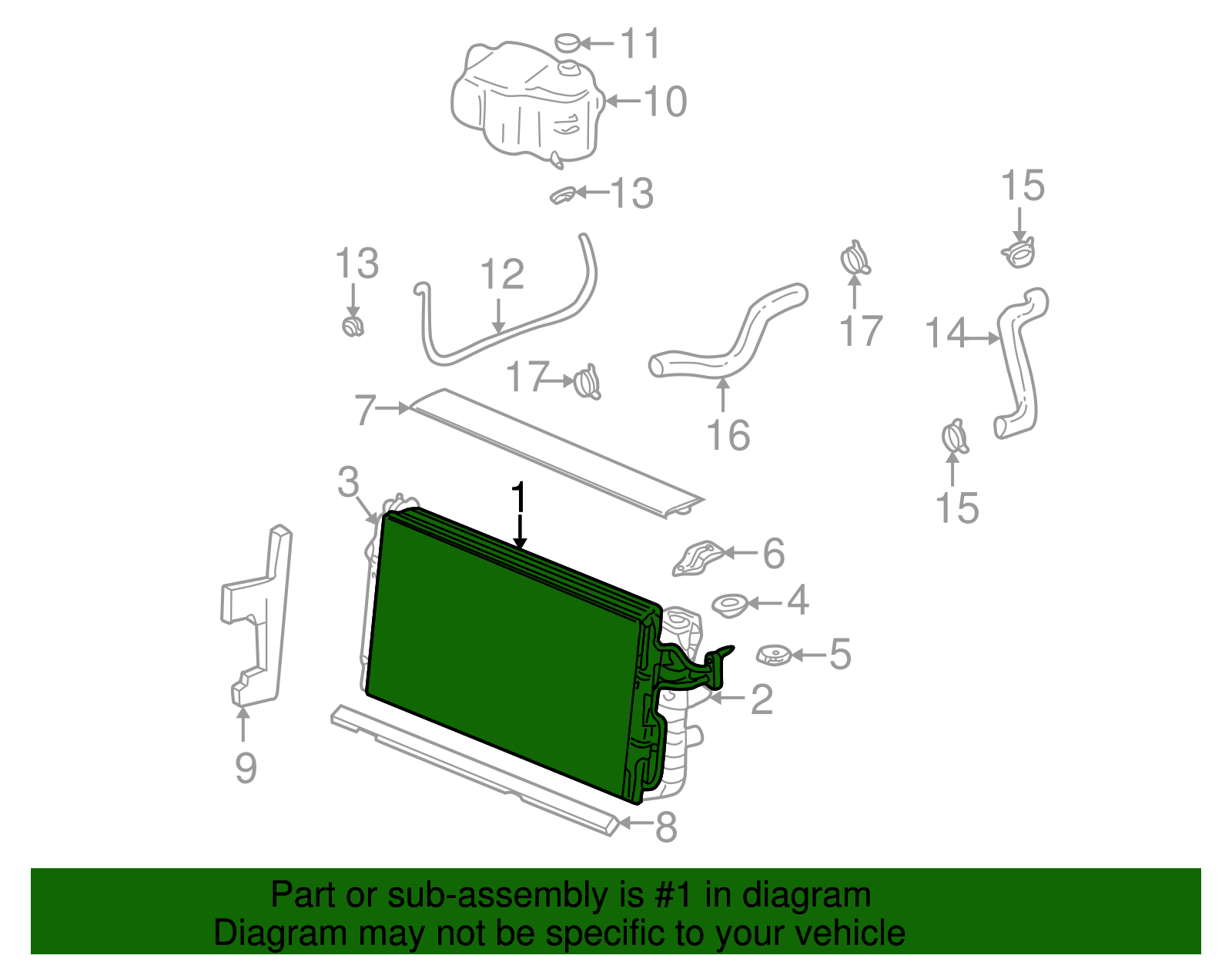 Radiator - Buick (25731390)