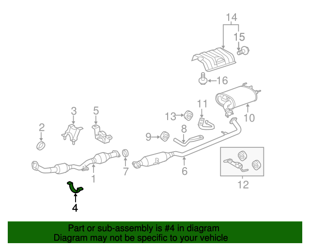 20022011 Toyota Exhaust Manifold Bracket 1758428020 Toyota Parts Center