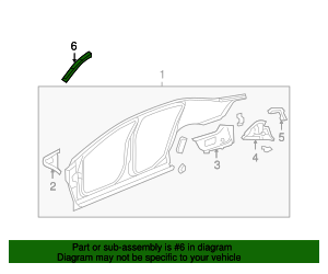 2006-2011 Buick Lucerne Windshield Frame Reinforcement 15903461 | Auto ...