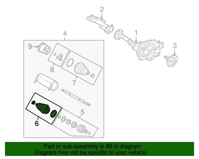 19982010 GM Front Wheel HalfShaft Constant Velocity (CV) Boot Kit