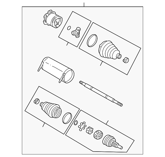 19992013 GM Front HalfShaft Kit with Shaft and Nut (Replaces Part