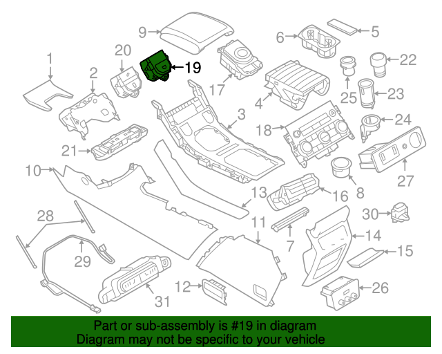Prk Brake Switch 20162019 Land Rover Range Rover Evoque (LR071144