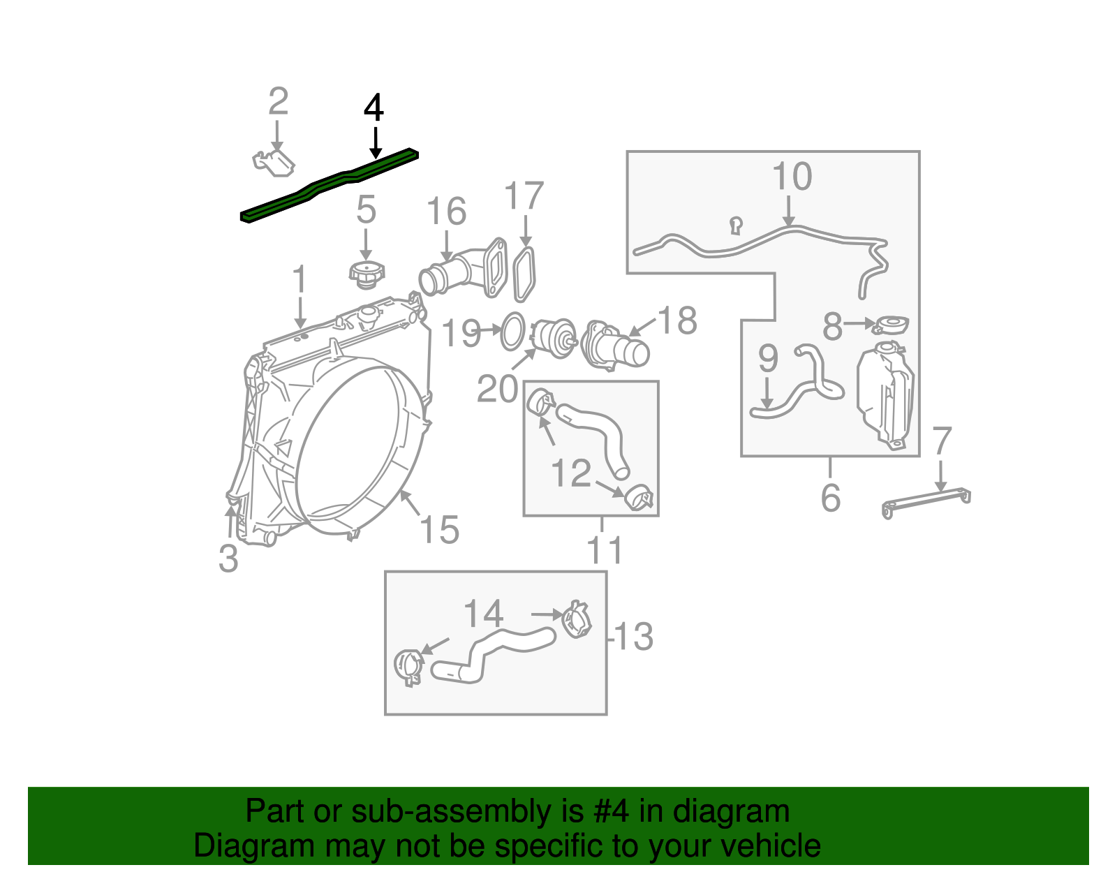 Radiator Upper Seal - GM (89018403)