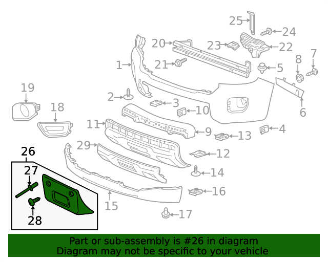 20152020 GMC Canyon OEM NEW 20152020 GM GMC Canyon All Terrain Front