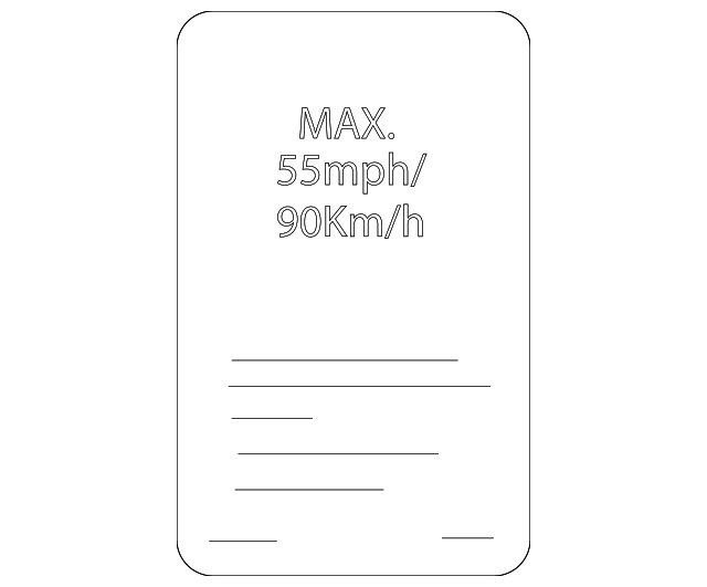 20032006 Chevrolet SSR Tire Max Speed Label 09594076