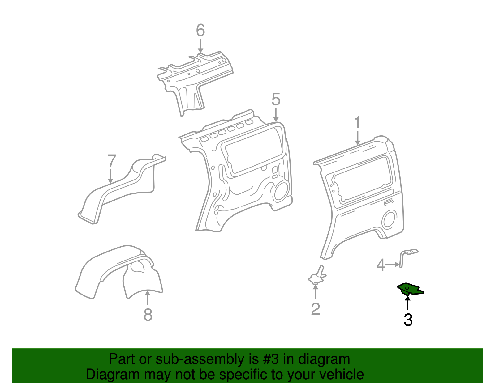 Seal Assembly-Black Body Opg Lower Frm Fil (To Int - GM (15070071)