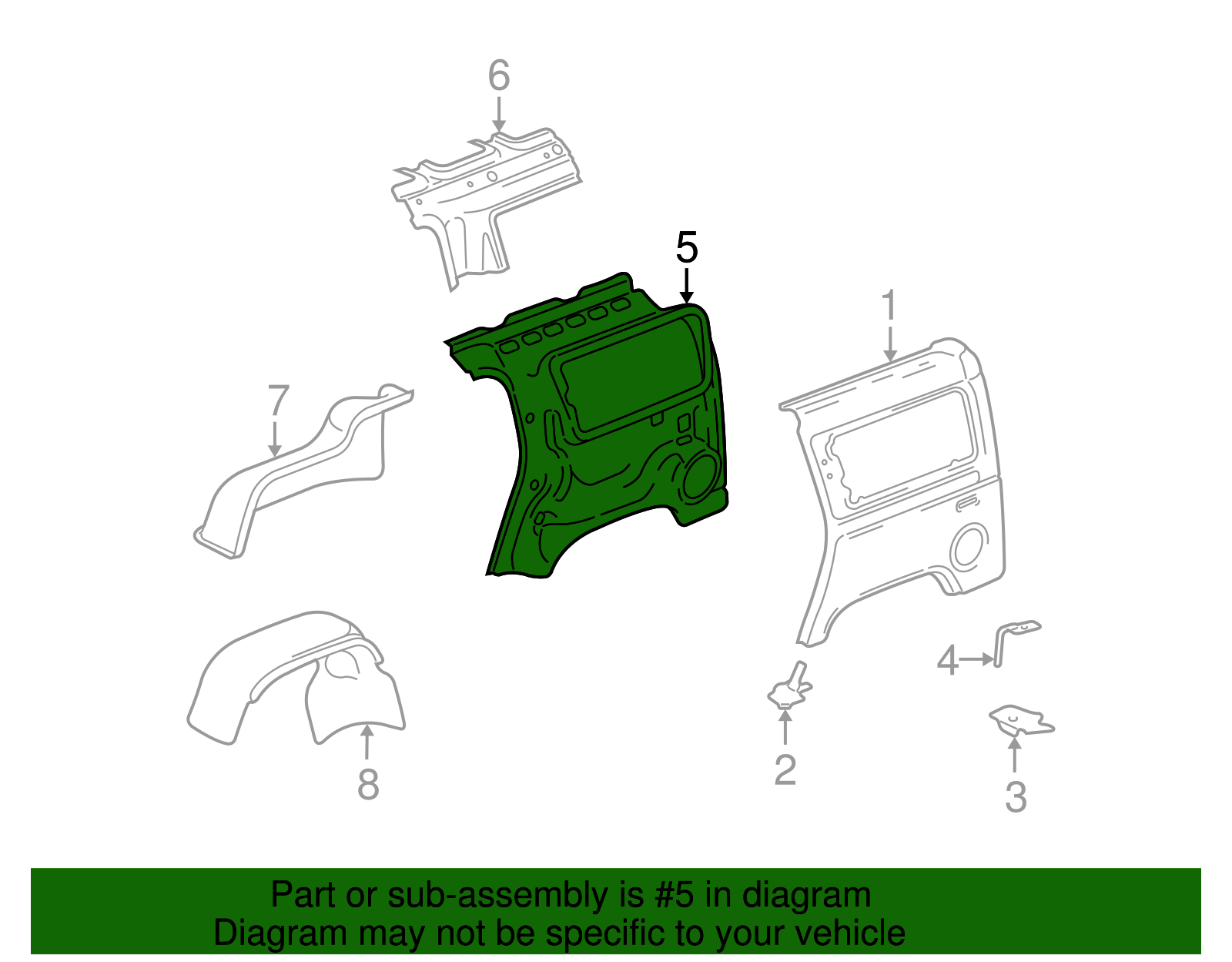 Panel, Body Side Inner (Left-hand) - GM (88944235)