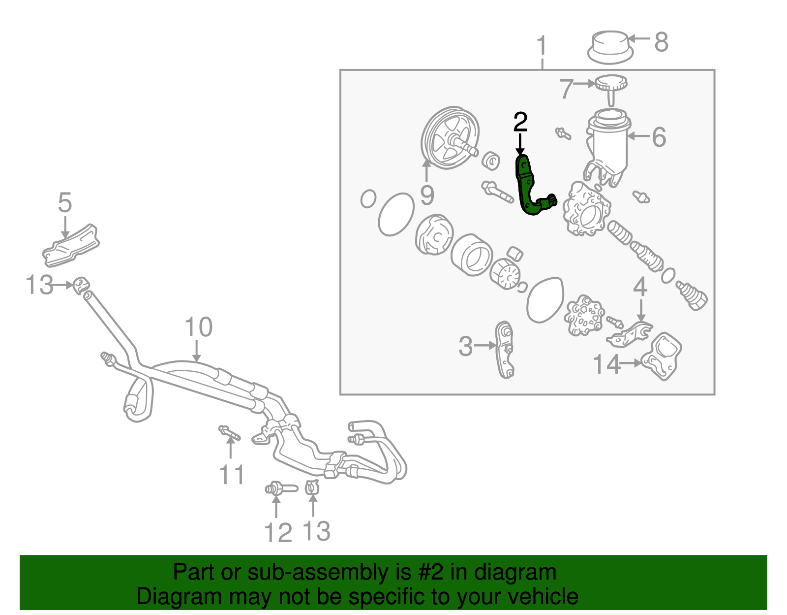 Power Steering Pump Front Bracket - Scion (44441-52010)