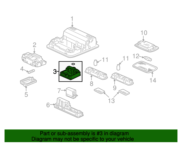35830THRA01ZA Switch Assembly Interior Light *NH900L* (Deep Black