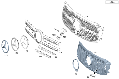 Radiator Grill for 2022 Mercedes-Benz GLB250 | Mercedes-Benz USA Parts