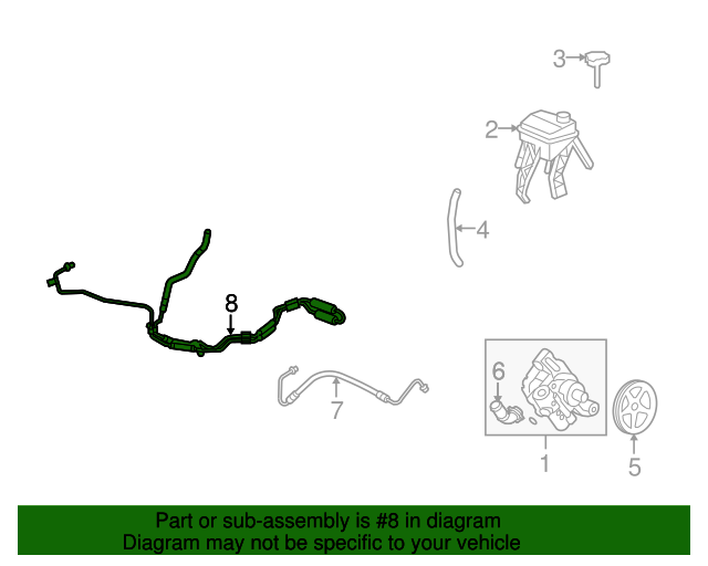 20082010 Saturn Vue Power Steering Fluid Cooling Pipe 25955019