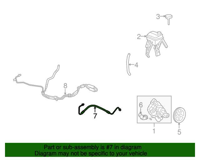 20082010 GM Power Steering Pressure Hose 25799169