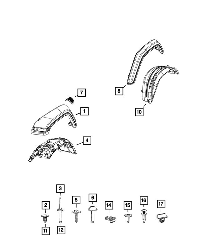 20182023 Jeep Wrangler Splash Shield, Left 68299173AD OEM Parts Online