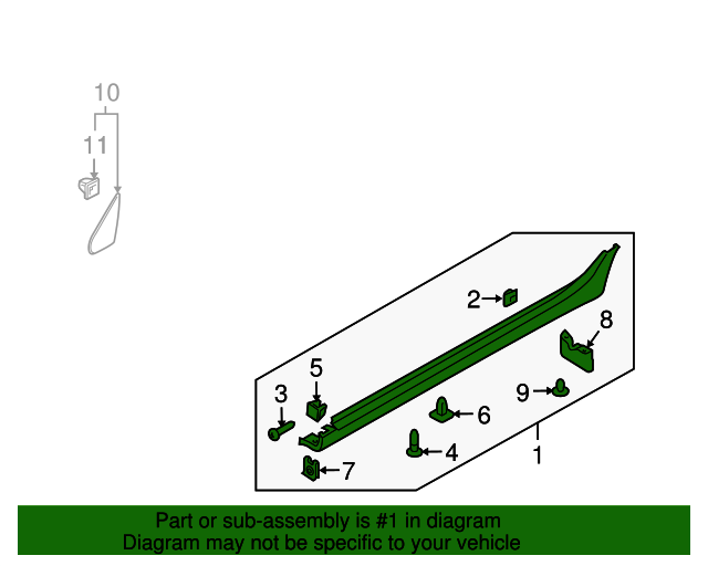 877522S500 Rocker Molding 20142015 Hyundai Tucson World OEM Parts Hyundai