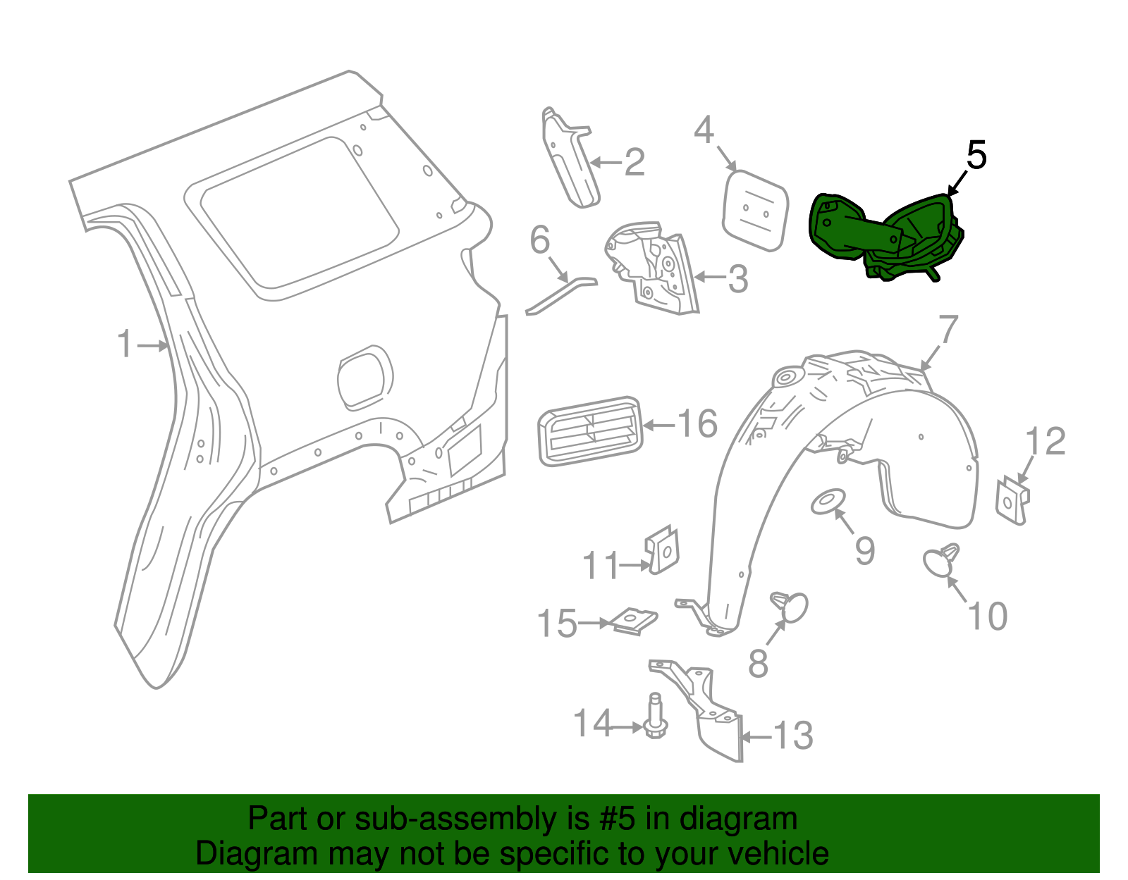 Fuel Tank Filler Pipe Housing - GM (84339020)
