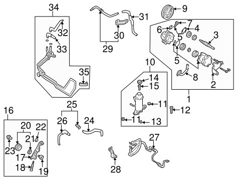Mazda GA2B-32-620 Power Steering Pump Pulley