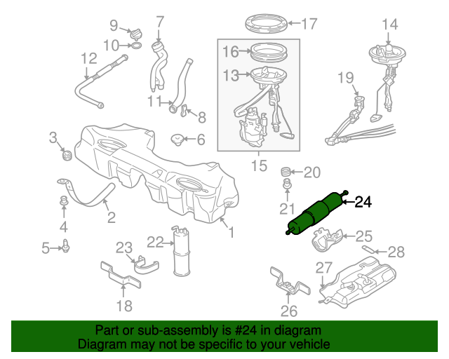 Genuine BMW 13321407299 Fuel Filter FREE Shipping on Most