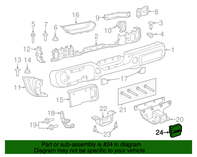20142023 Jeep Trailer Hitch Plug 82213706 Mopar Estores