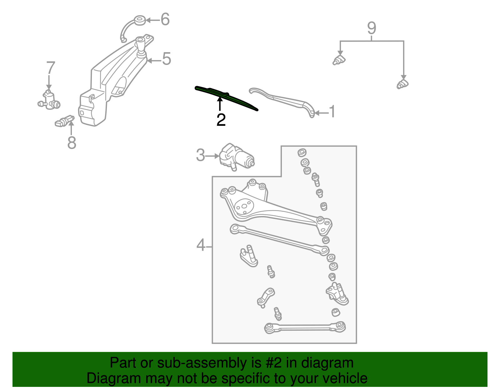 Wiper Blade - Ford (YF1Z-17528-AB)