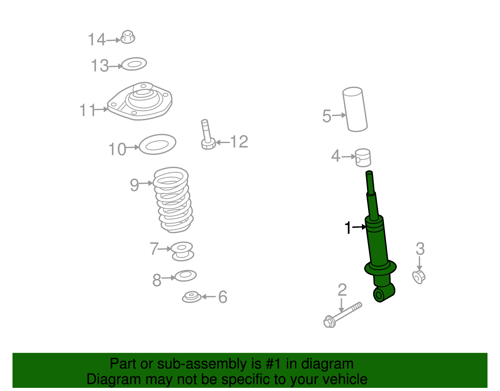 Rear Shock Absorber Actuator - GM (92512699)
