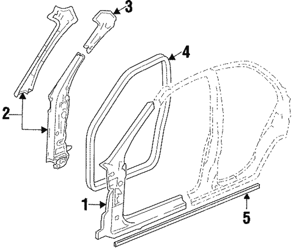 Weatherstrip, Front S/D  (Right-hand) - GM (90563474)