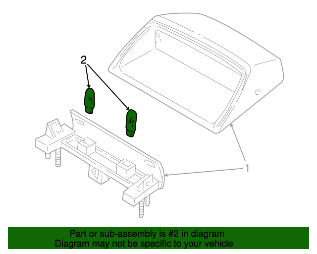 Ford D7TZ13466A Center High Mount Stop Light Bulb 19842020 Ford