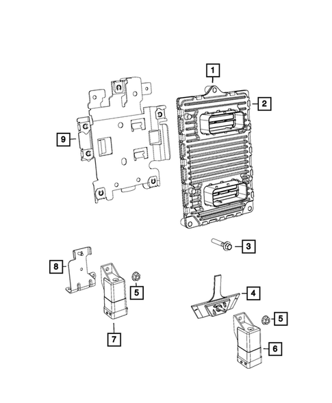 Keys, Modules and Engine Controllers for 2017 Jeep Grand Cherokee #3