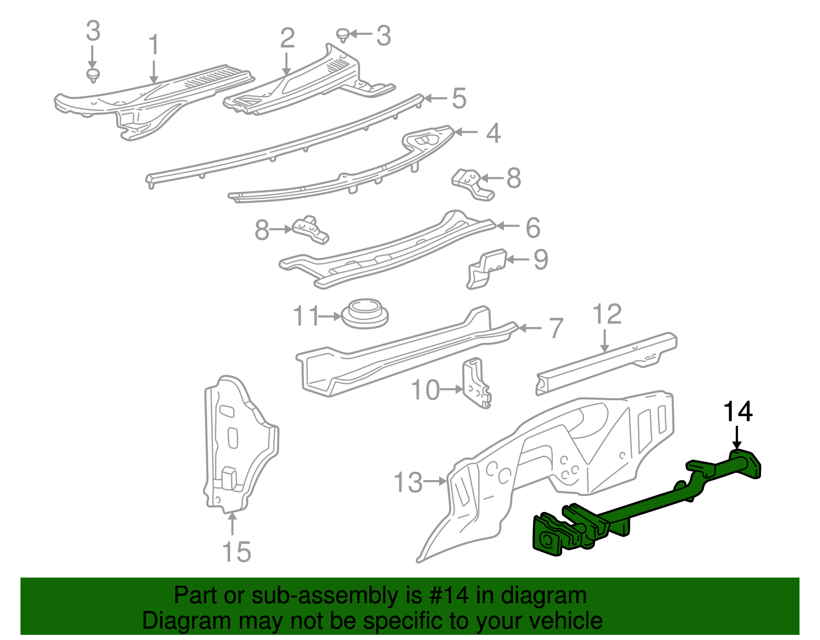 Support - Ford (YL3Z-3B718-AA)