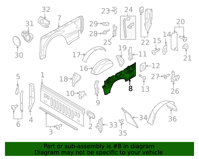 LC3Z9827865B Panel Assembly Body Side Inner Eastgate Ford Parts