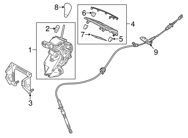 Mazda C291-46-500A Auto Trans Shifter Cable