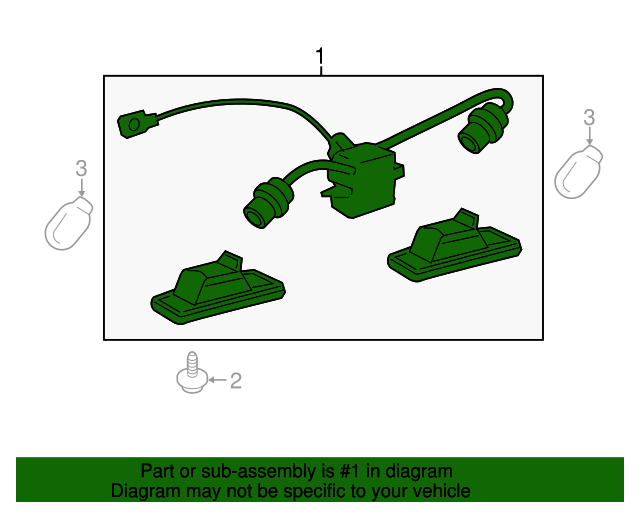 20112016 Chevrolet Rear License Plate Lamp 95270497