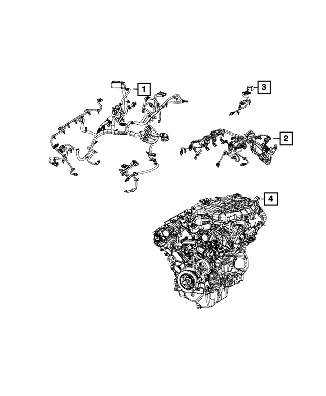 20182020 Mopar Knock, Oil Pressure, & Temperature Sensor Wiring 68358376AA Mopar eStore