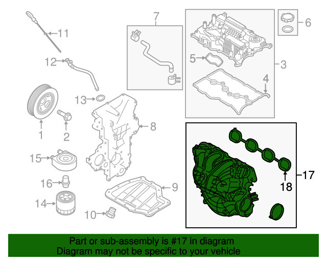 20152017 Hyundai Sonata Intake Manifold 283102B720 OEM Parts Quick
