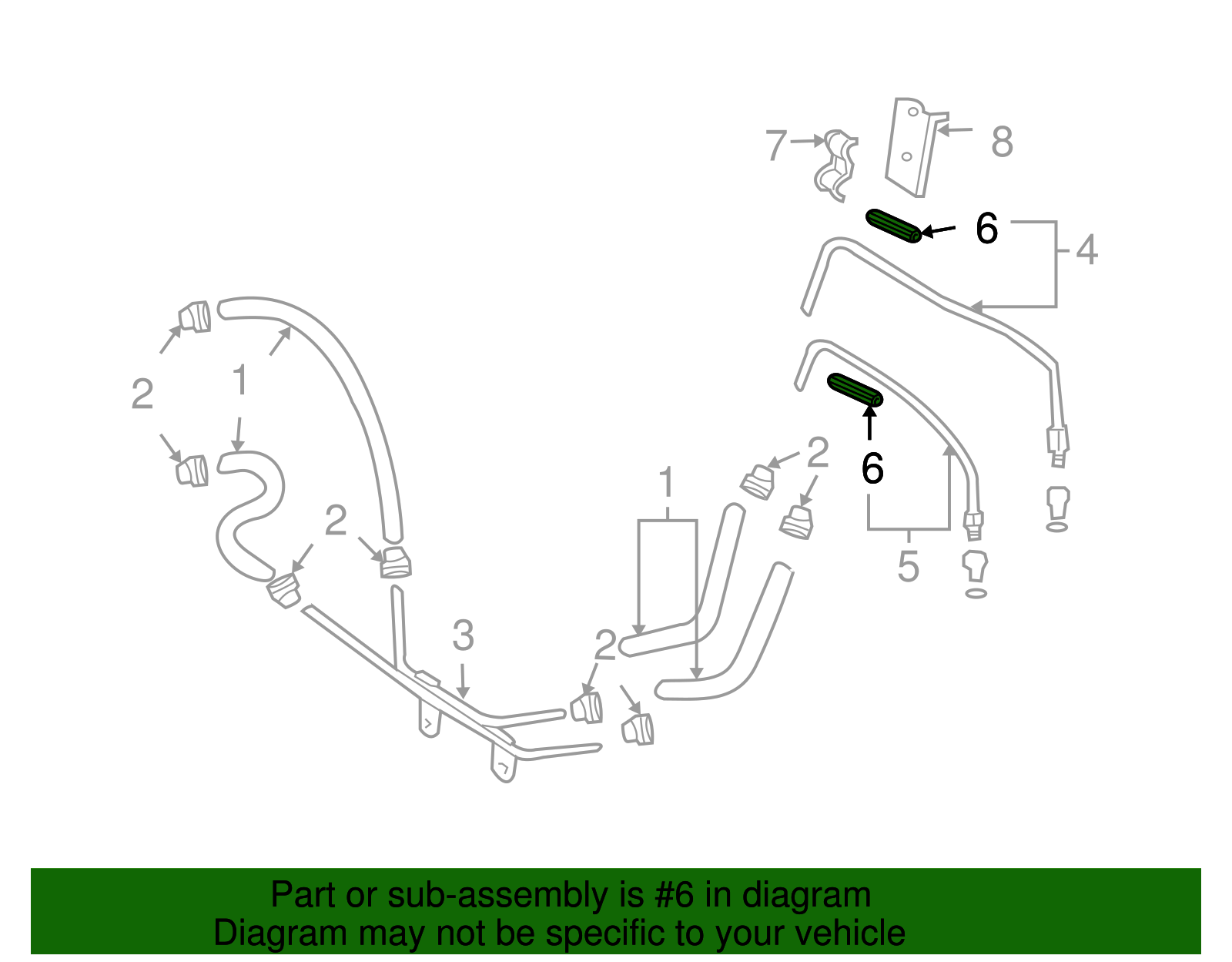 Automatic Transmission Fluid Cooler Pipe Clip Insulator - GM (94853450)