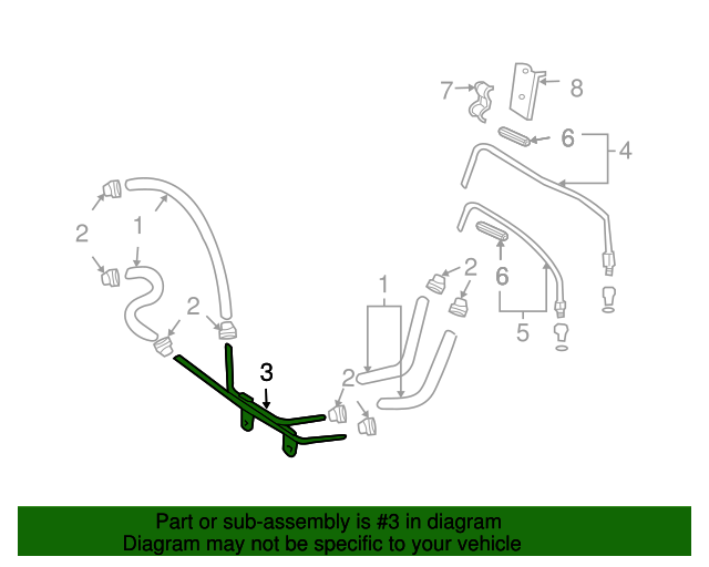 Genuine OEM Automatic Transmission Fluid Cooler Inlet and Outlet Pipe
