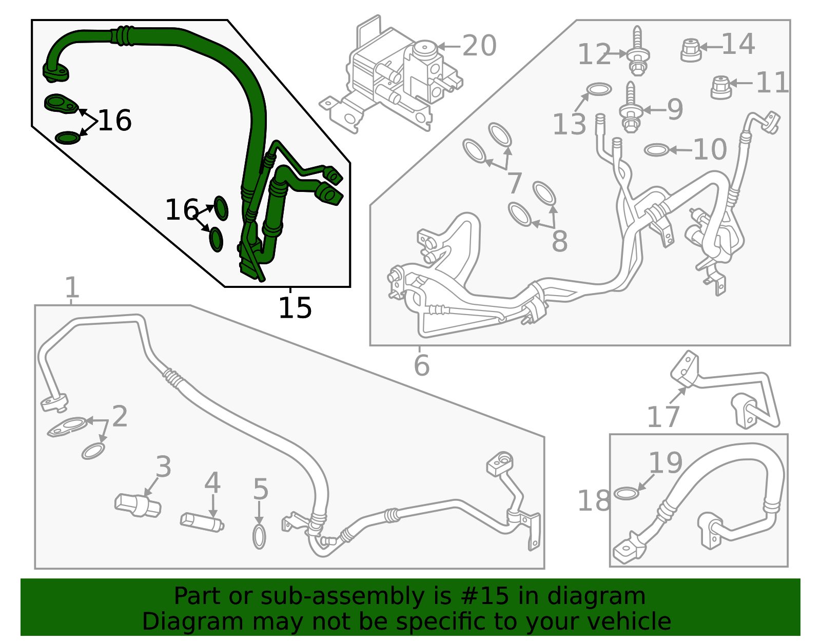 Motorcraft™ A/C Refrigerant Suction Hose - Ford (YF-38111)